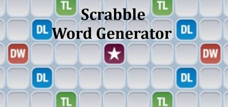 Scrabble Word Generator